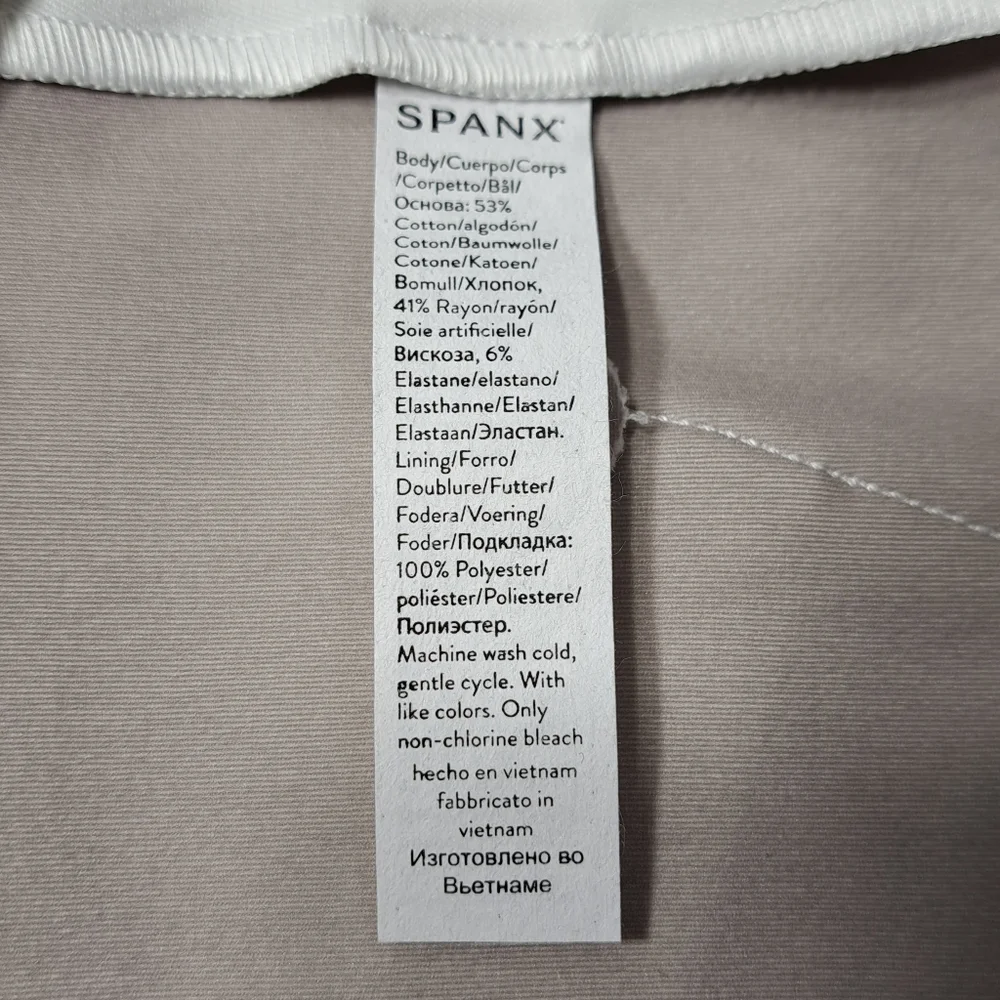 SPANX Women's Slim Straight Pants in Classic White Size L 20372R Grey Linings - Picture 10 of 16